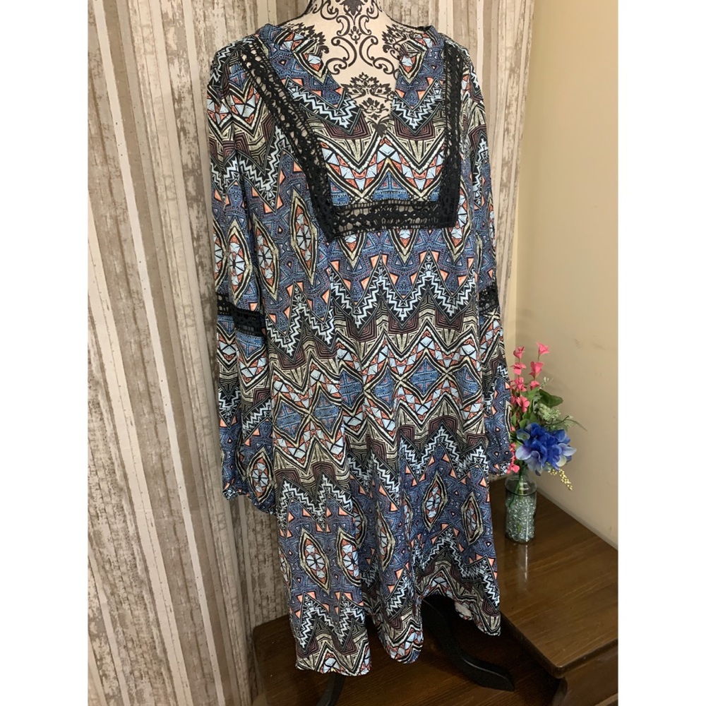 Fashion To Figure • Long-sleeve • Tribal Dress